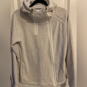 Fleece lined avalanche outdoors company zip up hoodie, size large